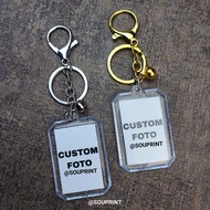 GANTUNGAN Premium Custom Photo Bell Keychain Photo Keychain/ Photo Keychain/ Custom Photo/ /