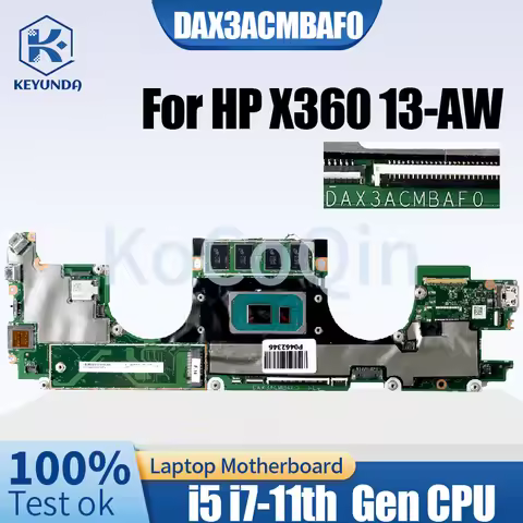 DAX3ACMBAF0 For HP X360 Spectre 13-AW Notebook Mainboard With RAM i5-1135G7 i7-1165G7 CPU Laptop Mot