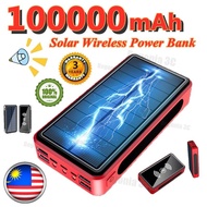 100% Original Solar Power Bank 100000 Solar Power Bank Large Capacity power bank Solar Wireless 3 In