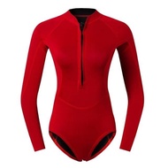 [Legend6] Summer Women 2MM Neoprene Bikini Wetsuit Long Sleeve Skin Diving Suit Sun-proof Surfing Sn