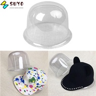SUYO Baseball Hat Display Rack, Inner Support Brimless Cap Bucket Hat Storage ,  Transparent Cover 5