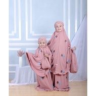 CODE L96Z ARJUNA Children's Mukena Crinckle Airflow Puff Embossed Embroidery Jacquard Emboss Mukena 