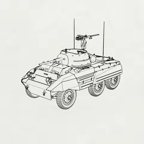 M8 Greyhound Light Armored Car SSMODEL SS380 1/16 1/72 1/35 1/48 1/144 25mm Military Model Kit