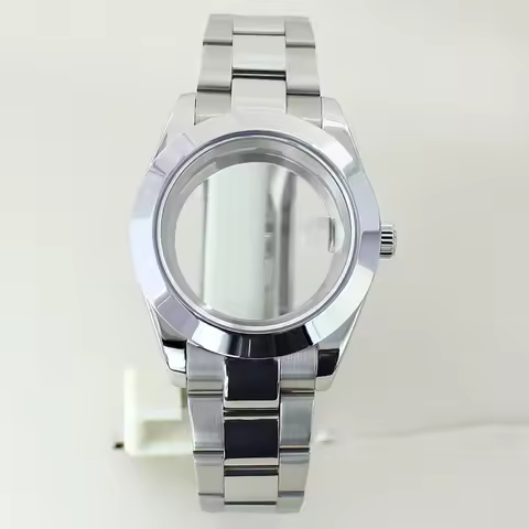 39mm 36mm Bevel Edge Watch Case Strap Sapphire Crystal For Air King NH35 NH36 NH38 NH34 Miyota 8215 