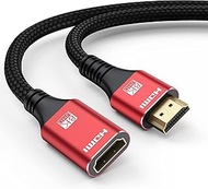 8K HDMI Extension Cable 6FT HDMI Extender 2.1, HDMI Male to Female Adapter Extension Cord 8K@60Hz, 4K@120Hz, 2K, 3D, HDR Compatible with Roku TV Stick, HDTV, PS5/PS4, Laptop, Monitor, Projector, PC