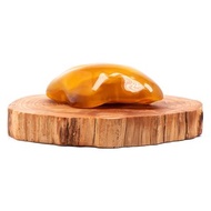 【正佳珠寶】蜜蠟琥珀 頂級原礦金紅蜜 39.9g 原礦紅皮 擺件