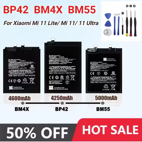 2025 Year BM4X BP42 BM55 Mobile Phone Battery for Xiaomi Mi 11 Mi 11 Lite Mi11 Ultra Replacement Bat