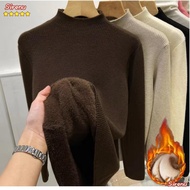 SIRENUZV Turtleneck Sweater, Thicken Autumn Winter Knitted Pullover,  Slim Tops Elegant Warm Sueter 