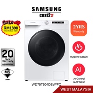 Samsung 7.5/5KG Inverter Smart Front Load Washer Dryer | WD75T504DBW/FQ (Mesin Cuci Washing Machine Mesin Basuh 洗衣机)