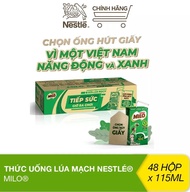 [HCM] Sữa Milo lúa mạch Nestlé thùng 48 hộp (48x115ml)