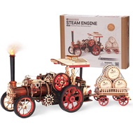 3D Wooden Puzzles for Adults, Steam Locomotive Model Cars Kits for Adults, 3D Wood Puzzle Adult, Val
