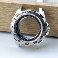 44mm Watch Case Mechanical Diving Watch Case Mineral Glass Watch Accessories for NH35/NH36 /4R35A/4R