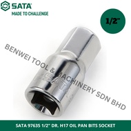 SATA 97635 1/2" DR. H17 OIL PAN BITS SOCKET / ALLEN KEY BOX 17MM