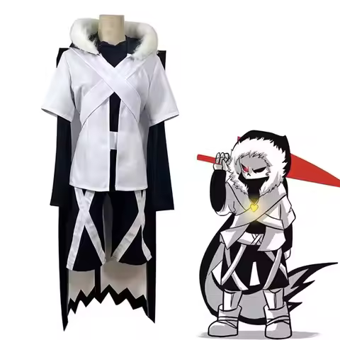 Game Undertale XTALE Cross Sans Cosplay Costume Adult Uniform Suit with Collar Halloween Carnival Pa