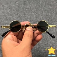 ★Ready Straw★ Kacamata Hitam budak lelaki perempuan Cold Boy Same Style Tik Tok Influencer Round Ret