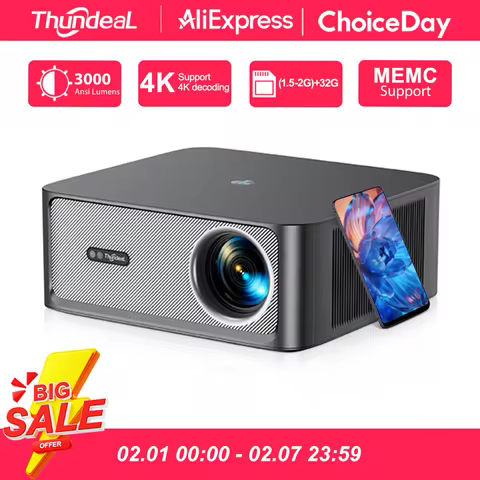 ThundeaL TD98Pro 2K 4K Full HD 1080P Portable Projector Auto Focus Android WiFi Home Cinema Outdoor 
