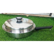 Used Pan Amway Queen 18/8 Stainless Steel made in usa Imported From Japan