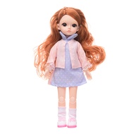 Fashion Kawaii Baby Mini Joint Dolls 30 cm 16 BJD Doll Full Set Princess Female Body Curly Hair Action Figure Toys For Girls