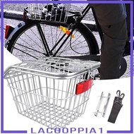 [Lacooppia1] Rear Bike Basket Lightweight Large Capacity Basket for Kid Folding Bikes