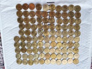 舊香港70-90年代閃亮銅色英女王5毫硬幣(105個)