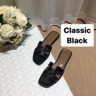 H label Sandal slipper H flats