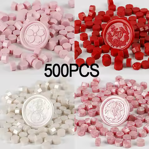 500PC Wax Seal Stamps Wax Beads Wax Stamp Waxs Crafts Seal Pure Color Retro Decoration Birthday Wedd