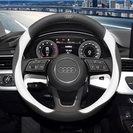38CM Car steering wheel For Audi A3 A4 A5 A6 A7 A8 Q2 Q3 Q5 Q7 Q8 RS TT Leather steering wheel cover