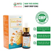 Vitamin D3 K2 cho bé sơ sinh Bổ sung Canxi D3 - K2 BABY DROP D3K2 - Tăng cường hấp thu Canxi giảm cò