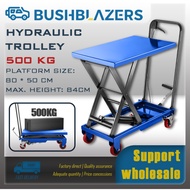 【BUSHBLAZERS】【500KG】Heavy Duty Trolley Hydraulic Trolley Troli Barang Tool Trolley Troli Manual Lift