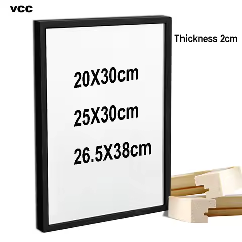 Nature Wooden Photo Picture Frame 20X30 25X30 26.5X38cm Black White Color Frame for Pictures Wall Po