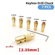 MATA Keyless Drill Chuck 7 PCS Precision Mini Drill Collet 0.5–3mm Mini Drill Bit Adapter