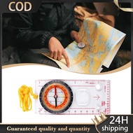 Hiking Map Ruler Camping Map Scale Ruler Orienteering Scale Ruler Multifunction Camping Compass