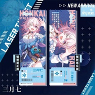 Game Honkai: Star Rail laser card Dan Heng March 7th Bronya Seele Asta Herta Akane Card LOMO Game Cards Toys for Children Christmas Gift