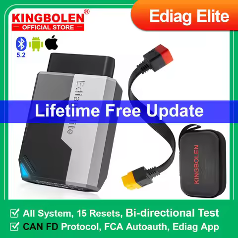 [Lifetime Free] KINGBOLEN Ediag Elite all System Car Diagnostic Tool 15 Reset CANFD Active Test OBD 
