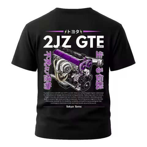 Japanese Car Culture Tee Tokyo T Shirt 2JZ GTE T-Shirt Engine Shirt JDM Car Gift 2JZ Engine ShirtCar
