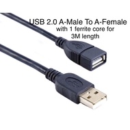 USB 2.0 A-Male To A-Female Extension Cable 1M /1.8M/3M/5M