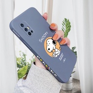 เคส Jizetin สำหรับ Vivo IQOO 11 5G VIVO เคส V17 V19 V19 Vivo HP การ์ตูน Snoppy สุนัขพิมพ์ลายด้านข้างเคสโทรศัพท์รูปแบบขอบสี่เหลี่ยมปลอกซิลิโคนคลุมทั้งหมดเคสกันกระแทก