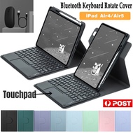 Rotating Detachable Keyboard For iPad Air 4th Air 5th 10.9 inch 2020 2022 With Touchpad Wilress Bluetooth Keyboard Mouse Flip Leather Rotate Cover Case