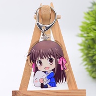 Fruits Basket Keychain Double Sided Acrylic Key Chain Pent Anime Accessies Cartoon Keyring 9 Styles