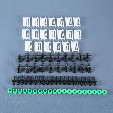 80Pcs Auto Side Sill Skirts Moulding Grommet Clips Fastening Screw Plug Rivets for BMW E36 316i 318i