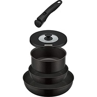 THERMOS DURABLE Pot And Frying Pan Set 5 Piece Set Black KSA-5B BK k1004 [Direct from Japan]