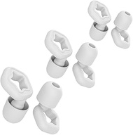 Besosay Silicone Ear Plugs for Sleeping, Washable &amp; Reusable Noise Cancelling Reduction Earplugs for Swimming, Snoring, Working, Concerts, Study, 3 Sizes Ear Tip S/M/L (White)