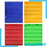 [Hellery1] Classroom Magnetic Pocket Chart Hanging Students Daily Schedule Pocket Chart