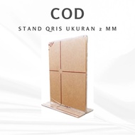 QRIS A6 2mm STAND QRIS TENT/ TENT CARD/ TENT BROCHURE/ (10.5x4x15)