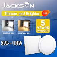 JACKSUN Pinlight Led Ceiling Recessed Led Pin Lights Led For Ceiling Light Panel Lights Round & Squa