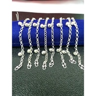 #Rantai Kaki&Tangan Budak Bayi Gelang Kaki Budak Silver925 Sterling Silver Anklet & Bracelet For Kid