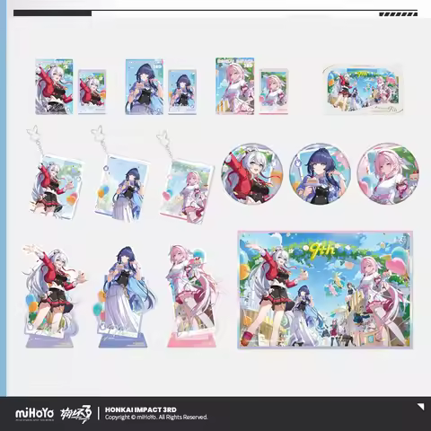Sunsyea Honkai Impact 3rd Official Merch miHoYo Original Authentic 9th anniversary Badge Acrylic Sta