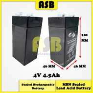 (1pc) MSN Sealed Lead Acid / Rechargeable Battery ( 4V 3.5Ah / 4V 4.5Ah / 6V 2.8Ah / 12V 2.6Ah )