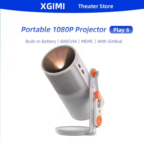 XGIMI Play 6 Mini 1080P Projector Portable 600CVIA with Built-in Battery WiFi MEMC for Home Theater
