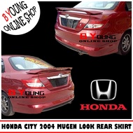 HONDA CITY 2004 REAR SKIRT OE MUGEN LOOK SKIRT LIP BODYKIT (MG) (FIBER